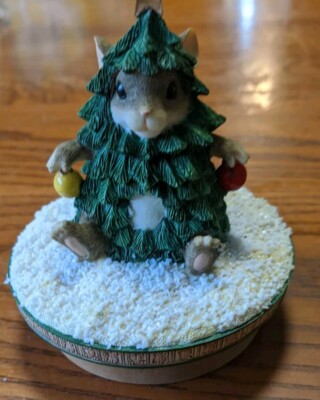 Christmas Mouse Candle Topper. Charming Tails Of Fitz And Floyd. New 2001