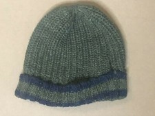 Baby Gap Boys M/L Knit Beanie Hat Green Blue Winter