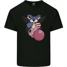 Bubblegum Cow American Shades & Bubble Gum Mens Light Cotton T-Shirt