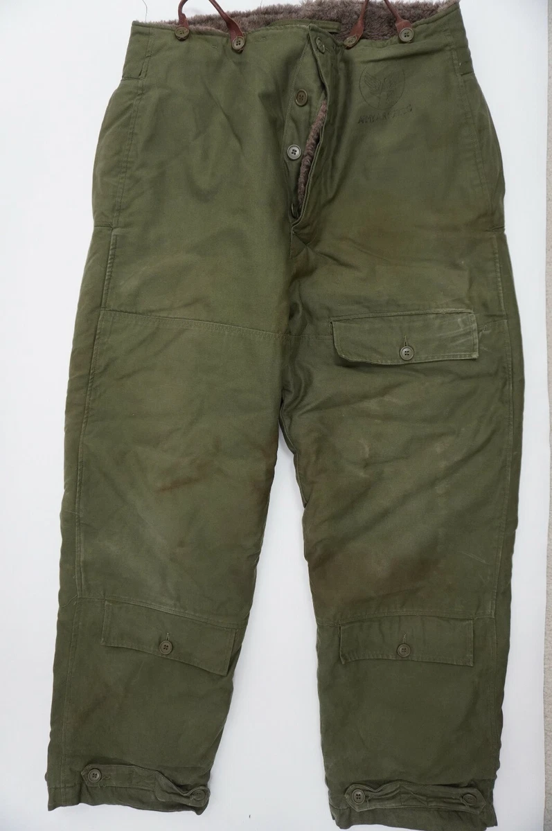 Original US WWII Army Air Force Type A-10 Winter Flight Trousers Size 38