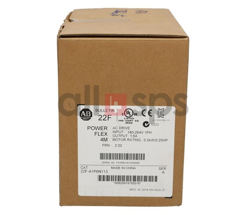 ALLEN BRADLEY POWERFLEX FREQUENZUMRICHTER, 22F-A1P6N113 (NO) - 第 1/7 張圖片
