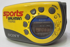 Sony Sports Walkman SRF-M78 FM/AM Radio w/Armband Yellow Vtg No Headphones Works