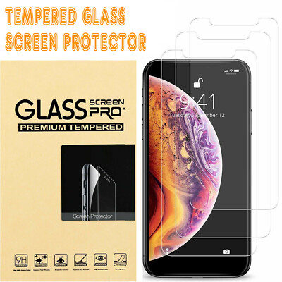For iPhone 11 Pro Max XS XR X SE 8 Plus 7 6 6S 5 Tempered Glass Screen Protector