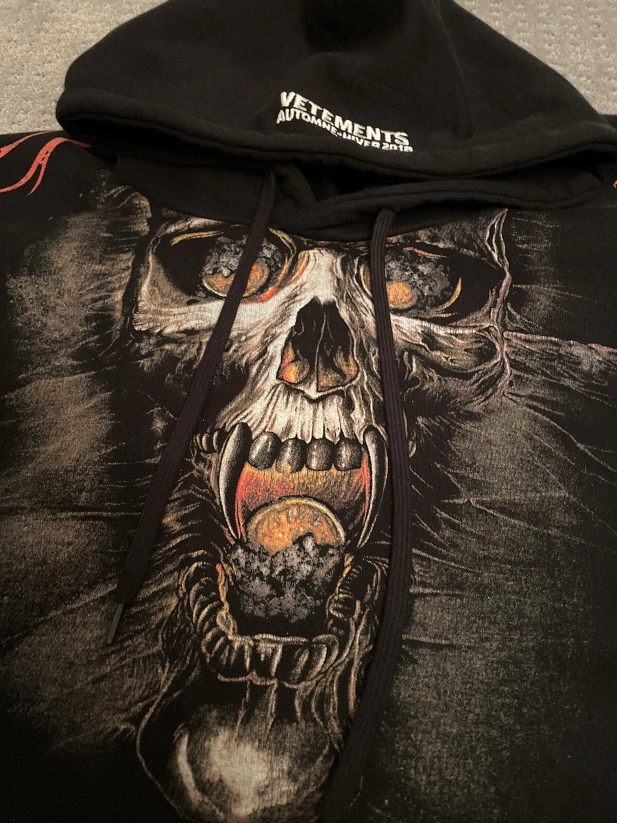 Vetements misplaced skull hoodie sale