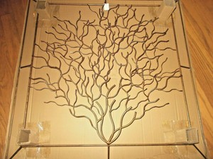 Pottery Barn Coralina Coral Metal Wall Art Antique Gold Large