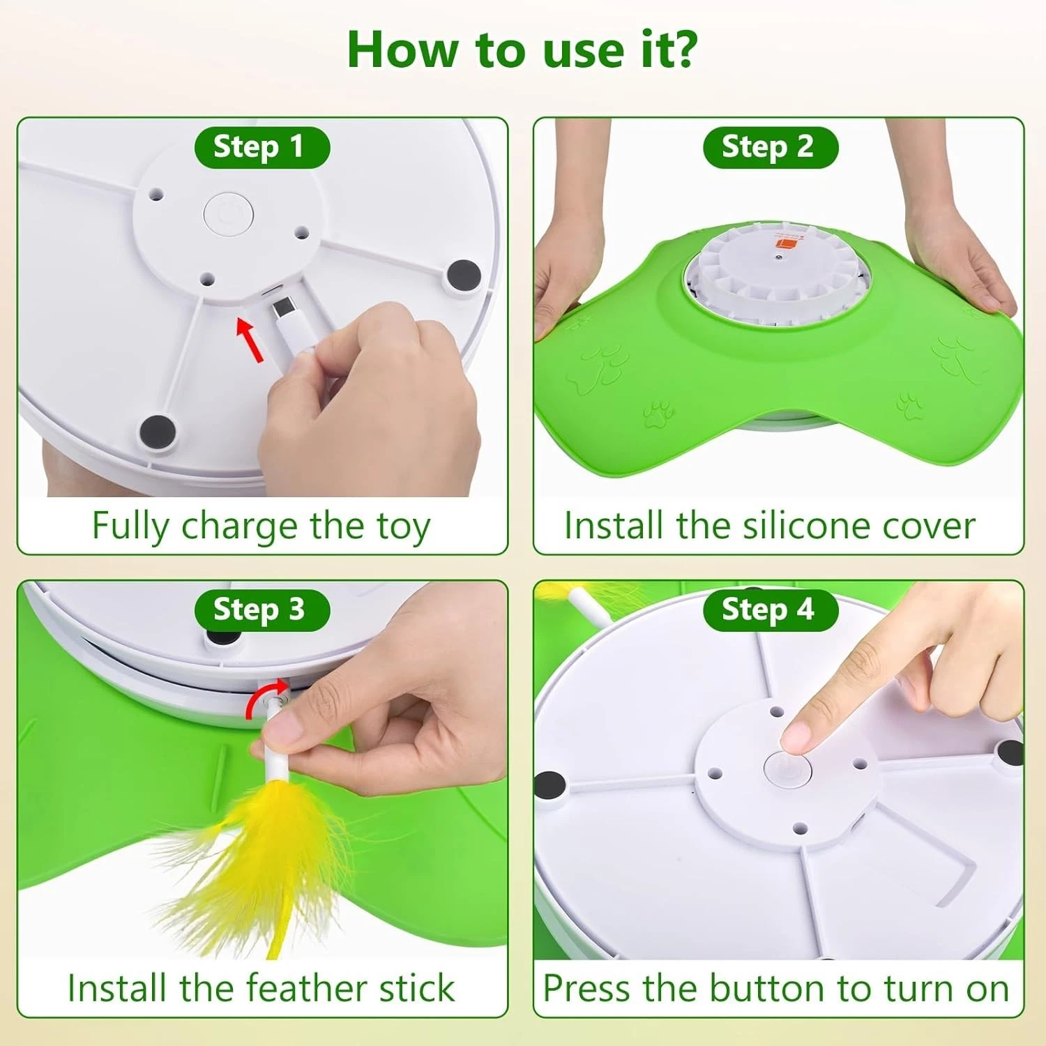2-In-1 Interactive Cat Toy - Smart Rechargeable Feather Toy with Treat Dispenser
Opens in a new wind