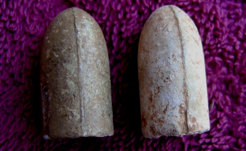 (2) EXCAVATED CIVIL WAR .57 CALIBER ENFIELD BULLETS  (BRICES X-ROADS)