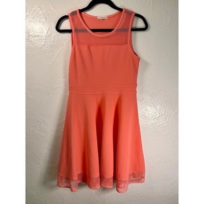 Coral Textured Mesh Fit Flare Dress Girls Size 10 12 Beachy Vacation Athletic | eBay Coral Textured Mesh Fit Flare Dress Girls Size 10 12 Beachy Vacation Athletic | eBay