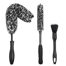 3PCS Wheel Brush Kit for Cleaning Wheel and Tire, Wheel and Rim Brush, Car Detai