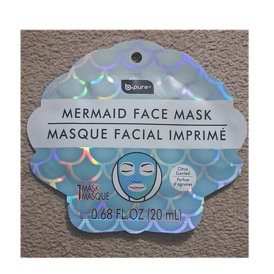 b.pure Mermaid Citrus Scented Face Mask Sheet Aloe Vera 0.68 fl oz 1 Mask