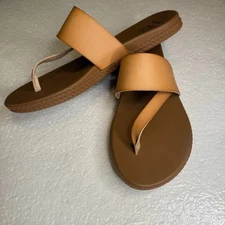 REEF Cushion Sol Sandals in Natural Tan Women Size US 7  UK 6 EU 38