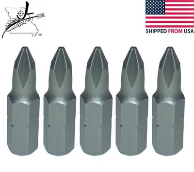 5x PH1 Phillips #1 Driver Bits 1/4'' Hex Screwdriver Drill Driver Bit 25mm Long