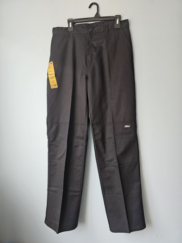 Dickies Loose Fit Double Knee Men's Work Pants 34x34 Black Flex NEW