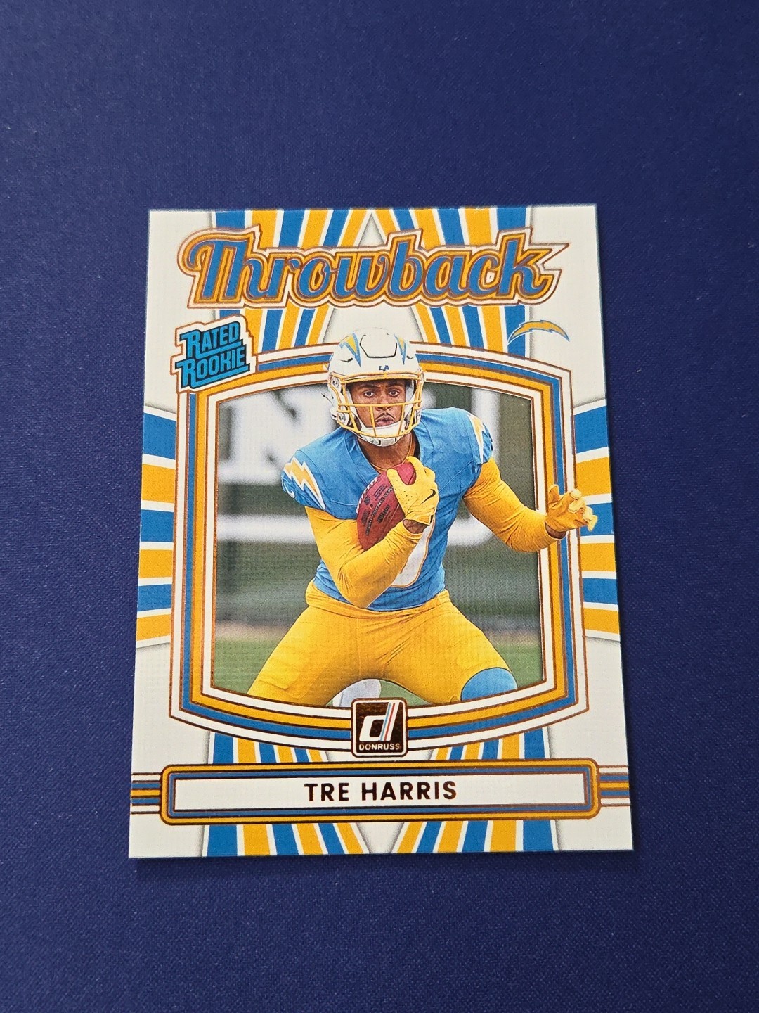 2025 Donruss - Tre Harris Rated Rookie Throwback Chargers RC #34