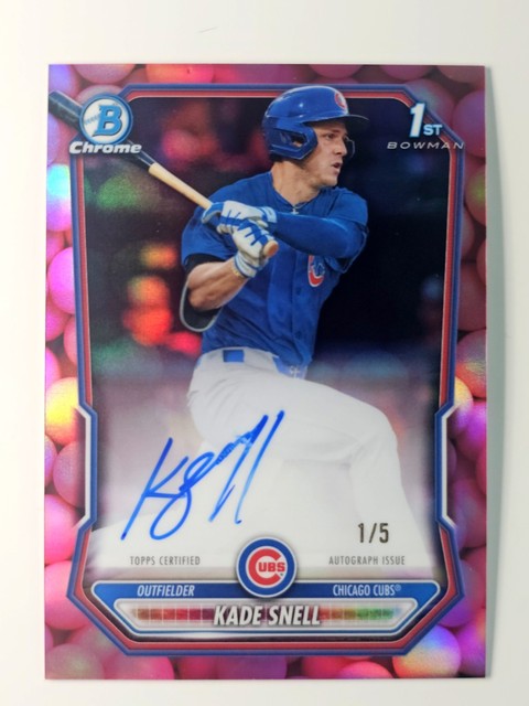 2026 Topps Bowman Kade Snell 1st Chrome Auto Gumball Refractor Snack Pack 1/5