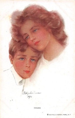 10190) Jugendstil Frauen AK ''Chums'' 