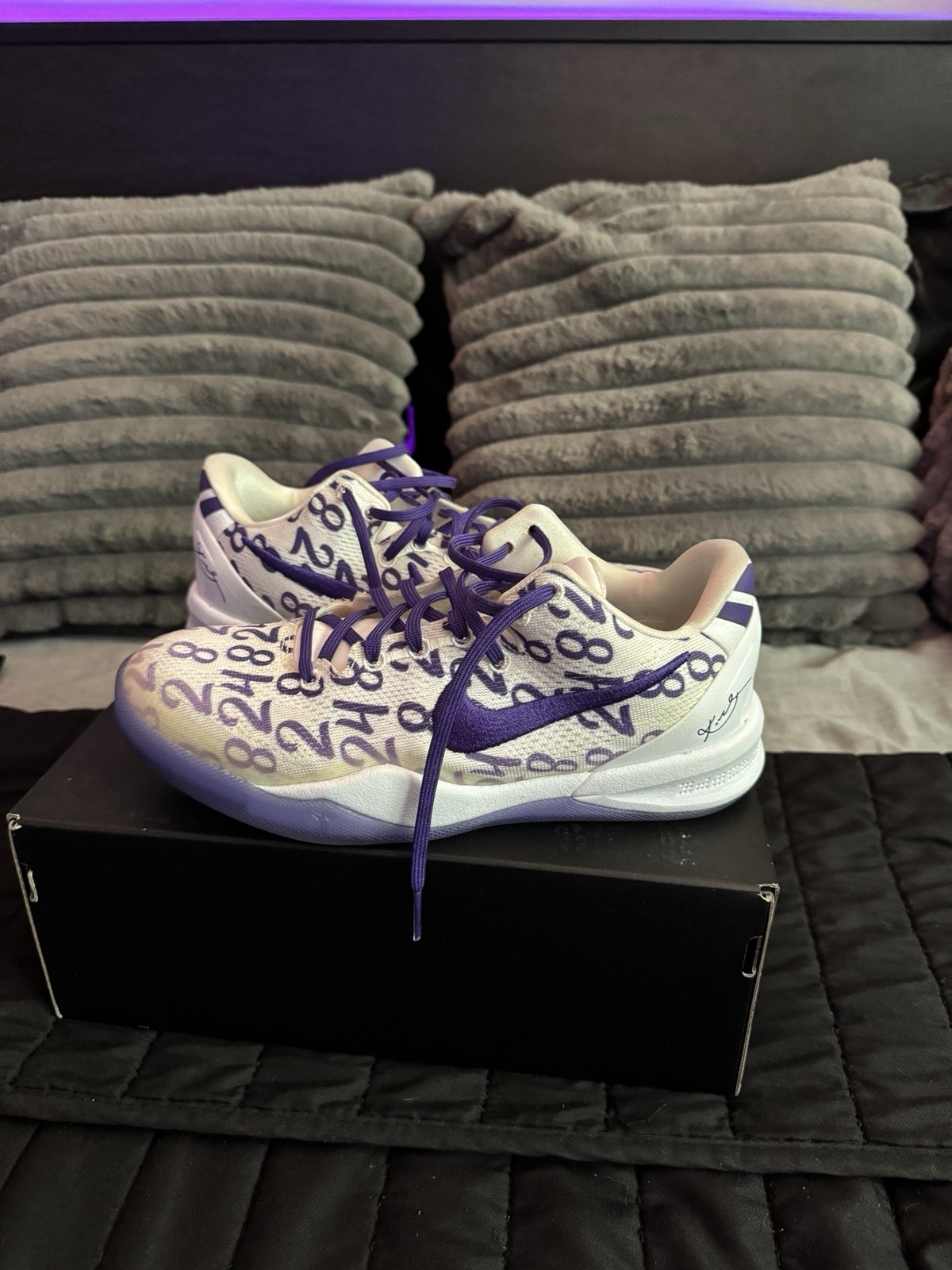 Kobe 8 Proto Court Purple Sneakers Size 6.5