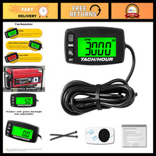Digital Tachometer Hour Meter - Engine Rpm Gauge Service Reminder For Small En