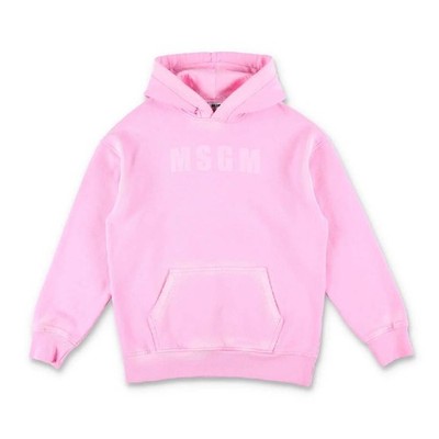 Msgm Classic Hood Cotton Sweatshirt, Size 6