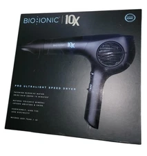 Bio Ionic 10x Pro Ultralight Speed Hair Blow Dryer With Box Complete Pre-owned