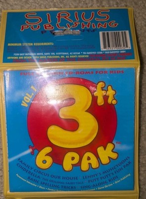 Sirius Publishing 3 Ft 6 Pack Vol. 1 CD-ROM Pack Putt Putt Family Circus Lenny's