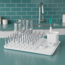 OXO Tot Bottle Drying Rack New In Box Gray Baby Dish Nipple Dryer BPA Free Rack