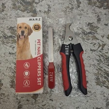 NARZ Dog Nail Clippers Set w/ File Professional Grooming Tool Nail Trimmers Cat