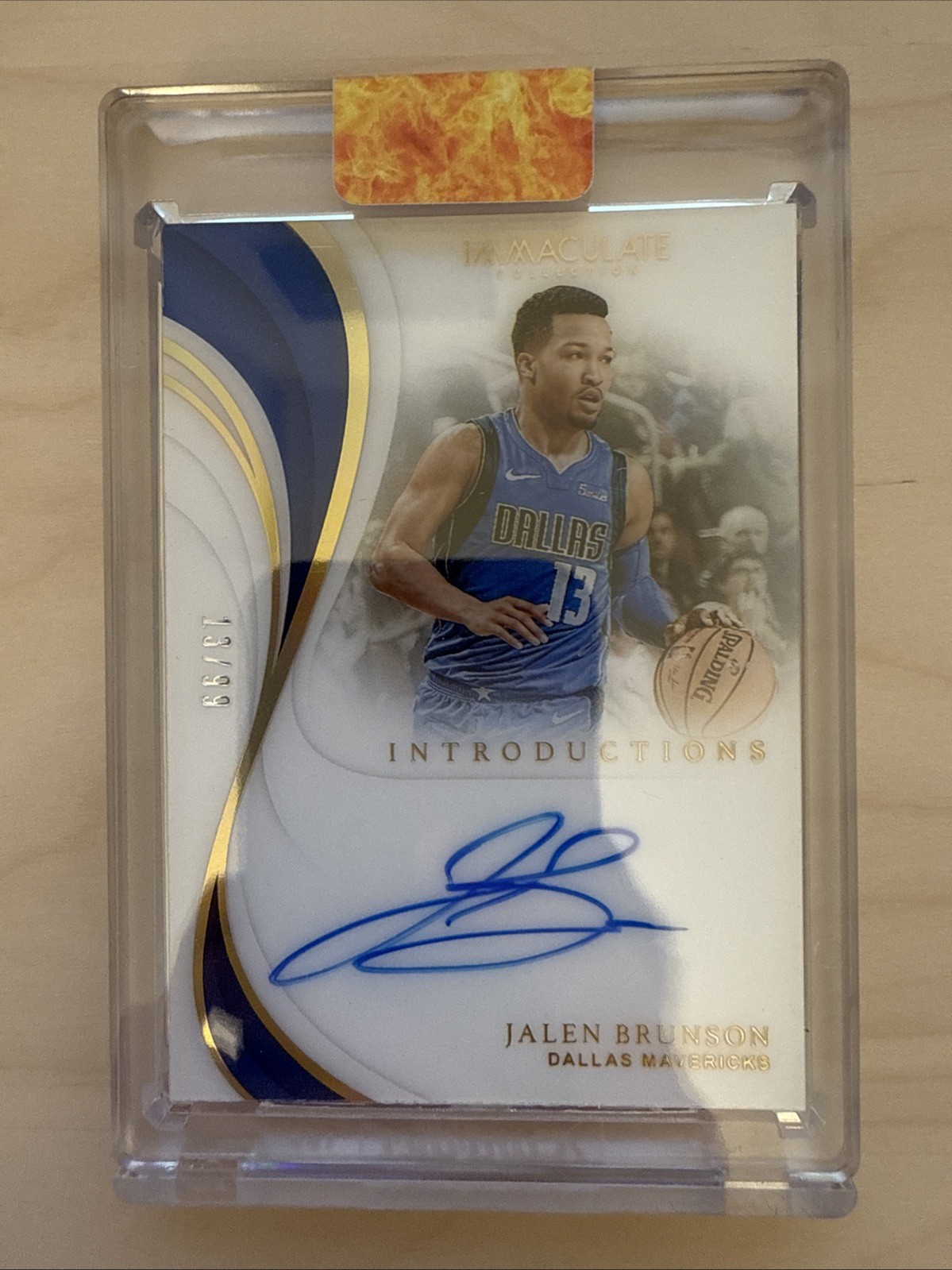 2018-19 Panini Immaculate Jalen Brunson Rookie Introductions On Card Auto /99 NY