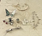 Vintage Sterling 925 Jewelry Lot Rings Bracelets Earrings More 45.7 Grams