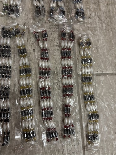 Lot Of 12 Magnetic Hematite Bracelet Anklet Necklace 3 row Variation Of Colors - Afbeelding 6 van 9