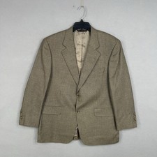 Jack Victor Blazer Sport Coat Mens 42s Brown Tan Wool Silk Loretowood Jacket