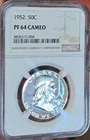 Gem 1952 Cameo Proof 64 Franklin Half - NGC- Spotless like a brilliant mirror