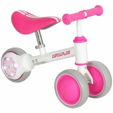 AIYAPLAY Balance Bike with 135° Steering Limit for Toddlers 1-2 Years, Pink