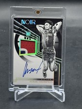 2023 Panini Noir Ausar Thompson Rookie Patch Auto /99 Detroit Pistons RC