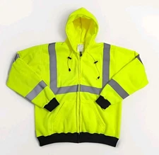 OccuNomix SIZE XL Type R Class 3 HiVis Reflective Fleece Safety Hoodie Jacket