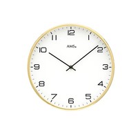 AMS W9657 Wanduhr Mit Messinglackiertem MetallgehäUse