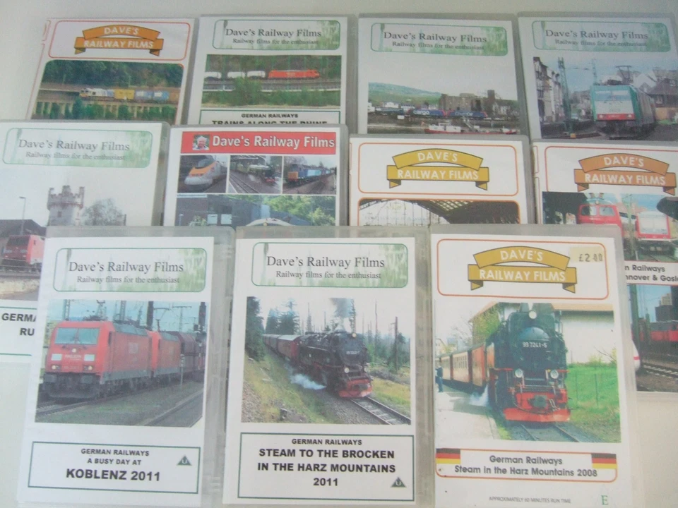 DAVE'S RAILWAY VIDEOS. GERMANY & SWITZERLAND.  Excellent Condition.  DVDs - Image 2 of 2