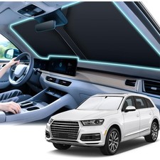 Foldable Reflective Universal Car Windshield Sun Shade with Overlapping Design