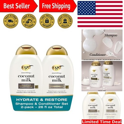 Luxurious Coconut Milk Shampoo & Conditioner - Hydrates, Softens & Protects Hair