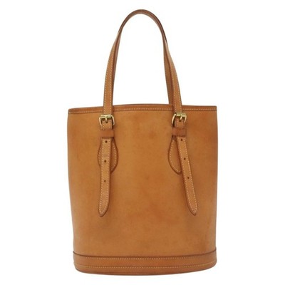 LOUIS VUITTON Nomad Leather Bucket PM Shoulder Bag Beige M85001 LV