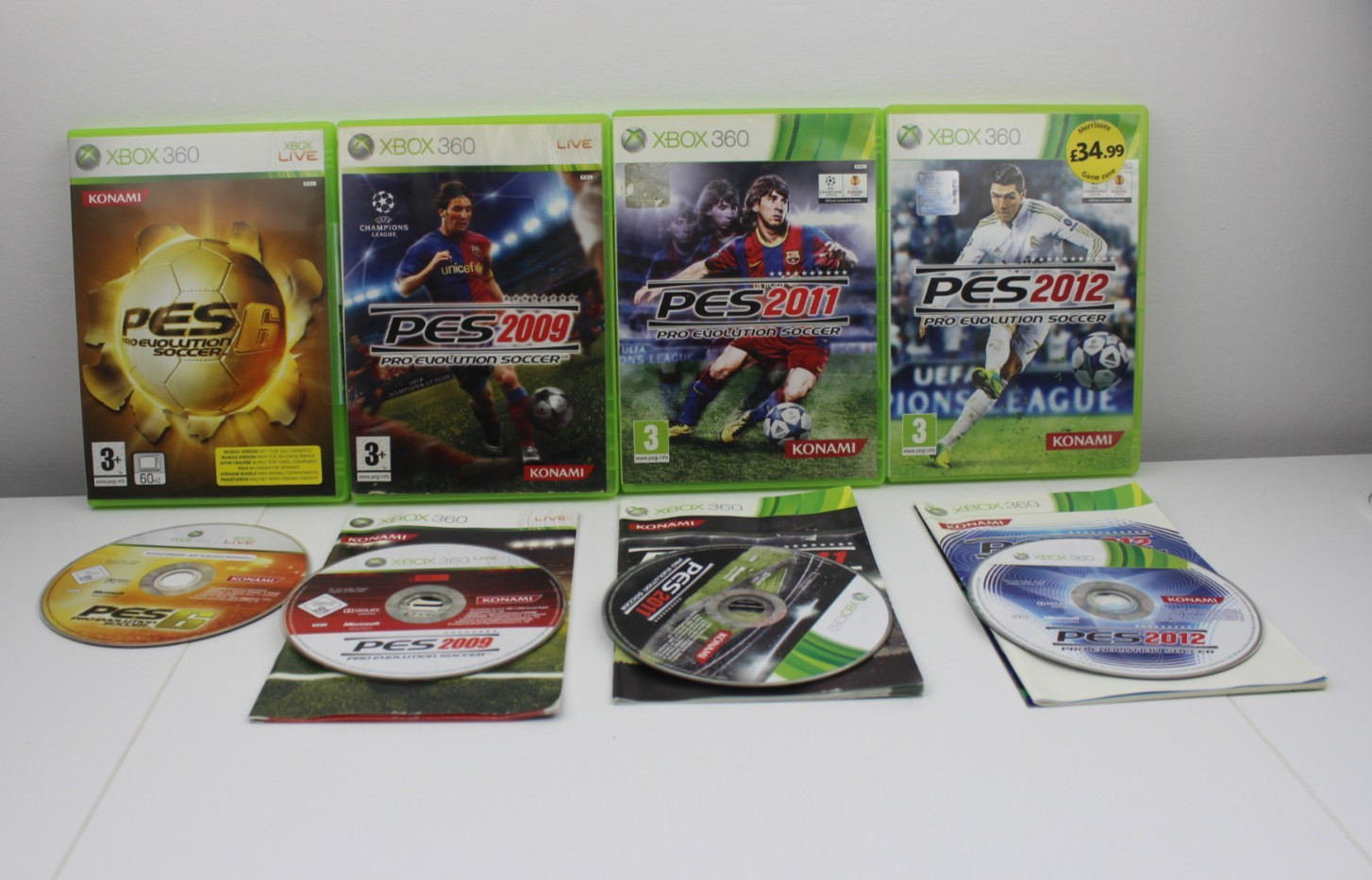 Pro Evolution Soccer 6 09 11 12  - Microsoft Xbox 360 (2010) x4