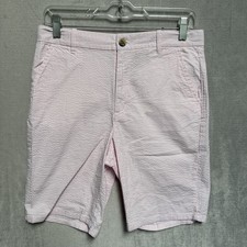 Janie And Jack Shorts Big Kid Boys 18 Pink Seersucker Stripe Chino Dressy Easter