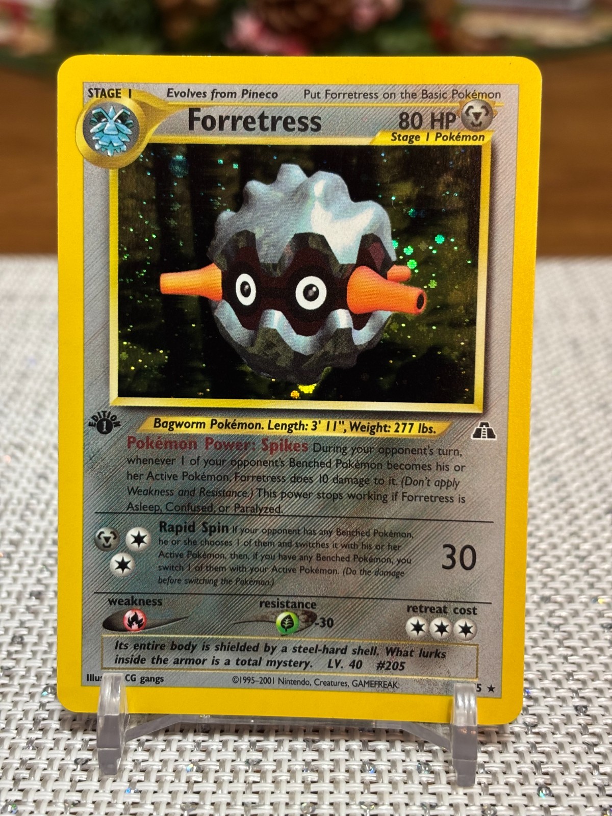 2001 Pokemon #2/75 Forretress (Neo Discovery) 1st Edition Holo NM