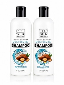 Lot Of 2 Pro Silk Salon Shampoo Moroccan Argan And Coconut Oils 32 oz.