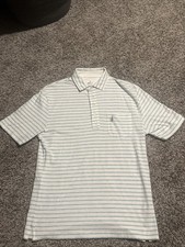 Johnnie-O Hangin' Out Men's Blue/White Striped Polo w/ Pocket NWOT S