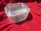 Vintage PYREX Amish Butterprint Turquoise 501 Refrigerator Dish 1.5 Cup with Lid