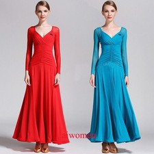 New Adult Latin Tango Waltz Ballroom Practice Dress Modern Dance Rhythm Ballroom