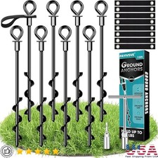 Heavy Duty Ground Anchors 8 Pack Trampolines Tents Bouncy Castles Strong Hold US