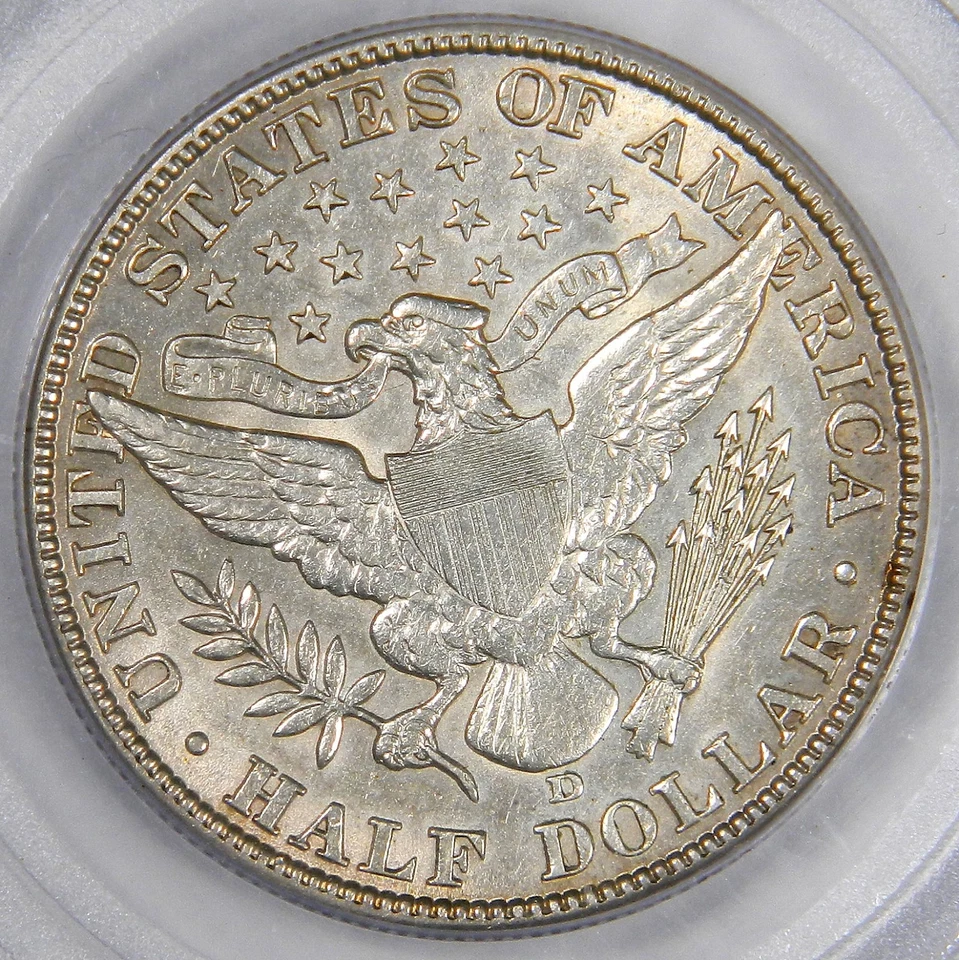 MEDIO DÓLAR 1912-D ~ PCGS AU50 ~ ¡PRECIO CORRECTO! Foto 3 de 4