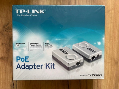 TP-Link TL-POE200 PoE Adapter Kit Power over Ethernet Netzwerk Adapter Weiß